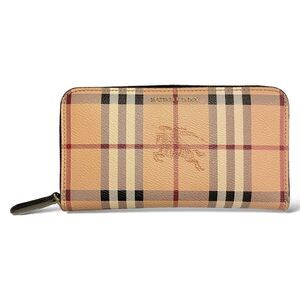 BURBERRY Haymarket Zip Around Wallet